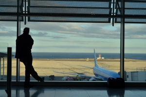 traveling entrepreneur waiting on airport 2